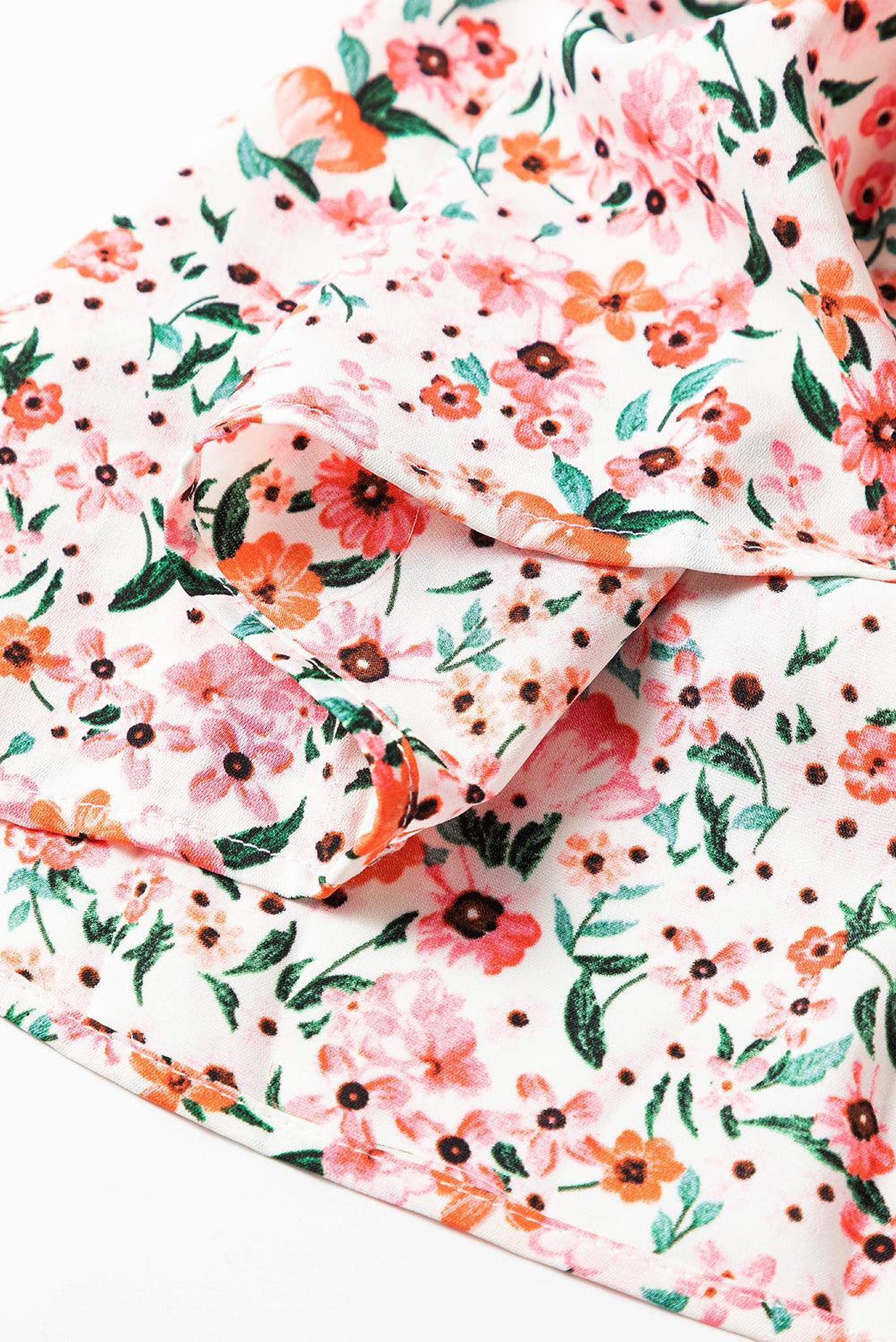 Maxi-robe bohème à fleurs avec volants