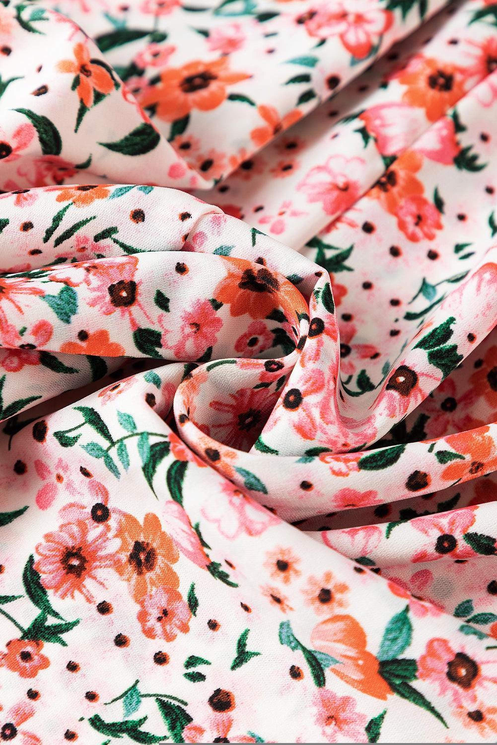 Maxi-robe bohème à fleurs avec volants