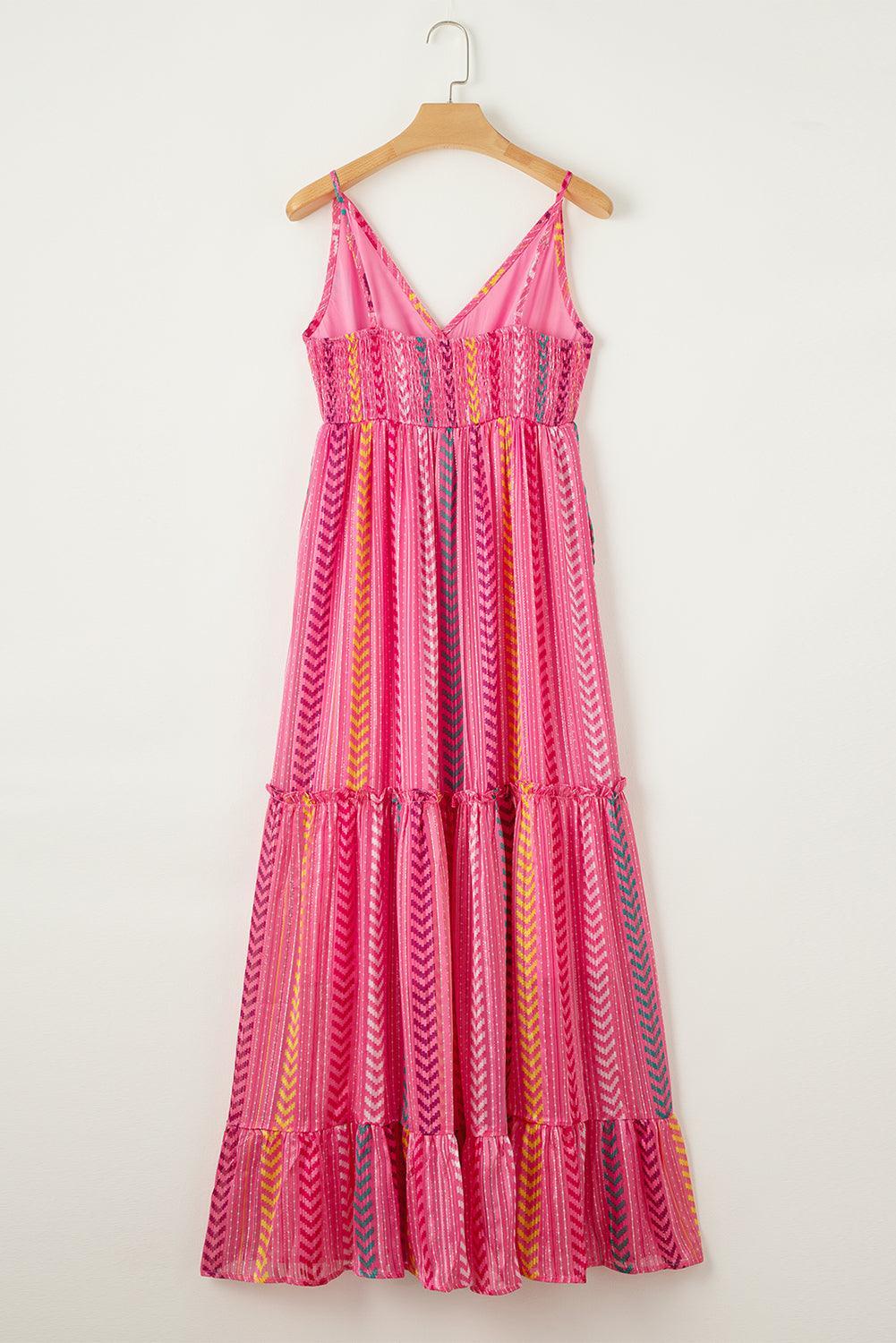Robe maxi drapée avec franges pour un look bohème élégant