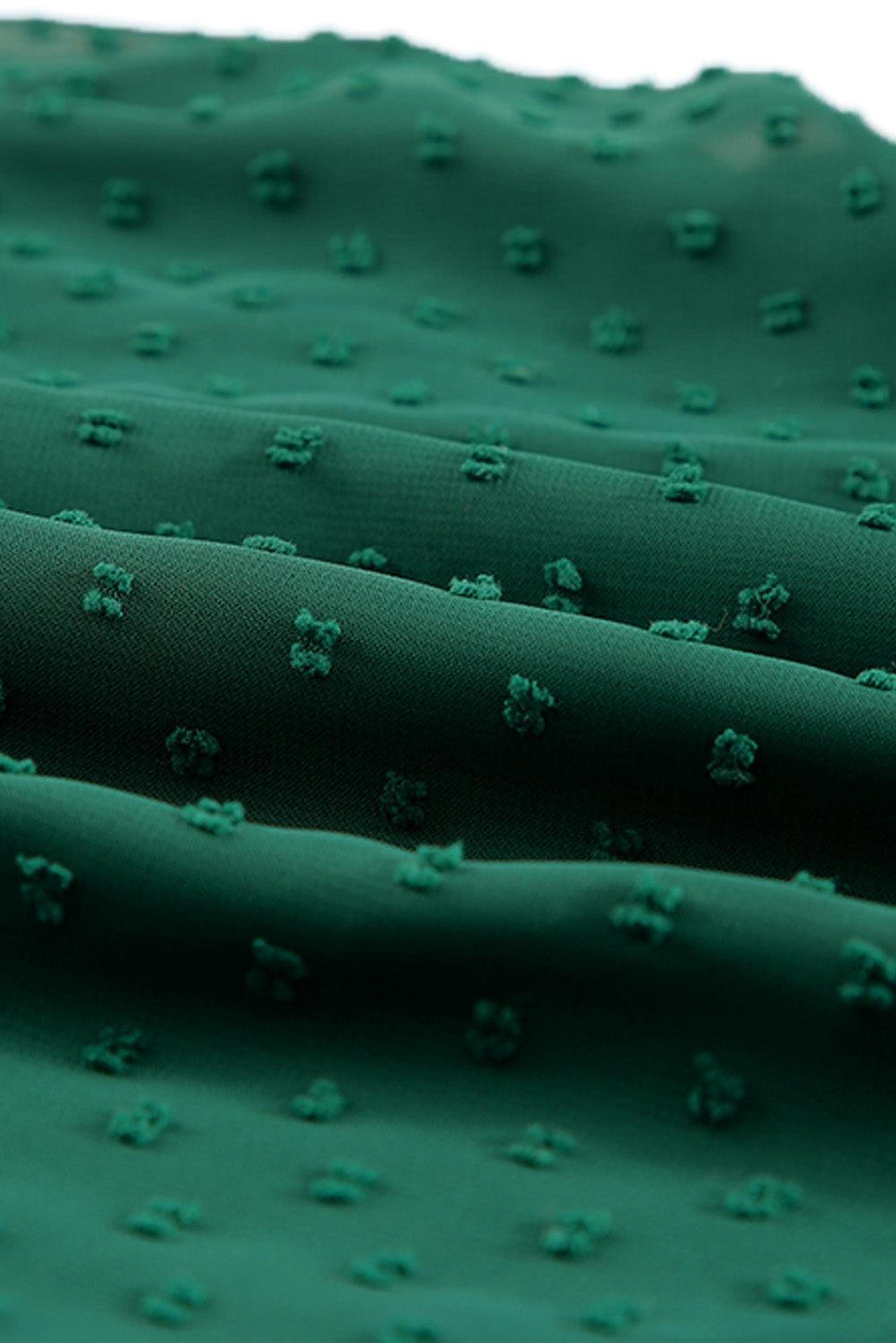 Robe maxi épaules dénudées avec motifs suisses