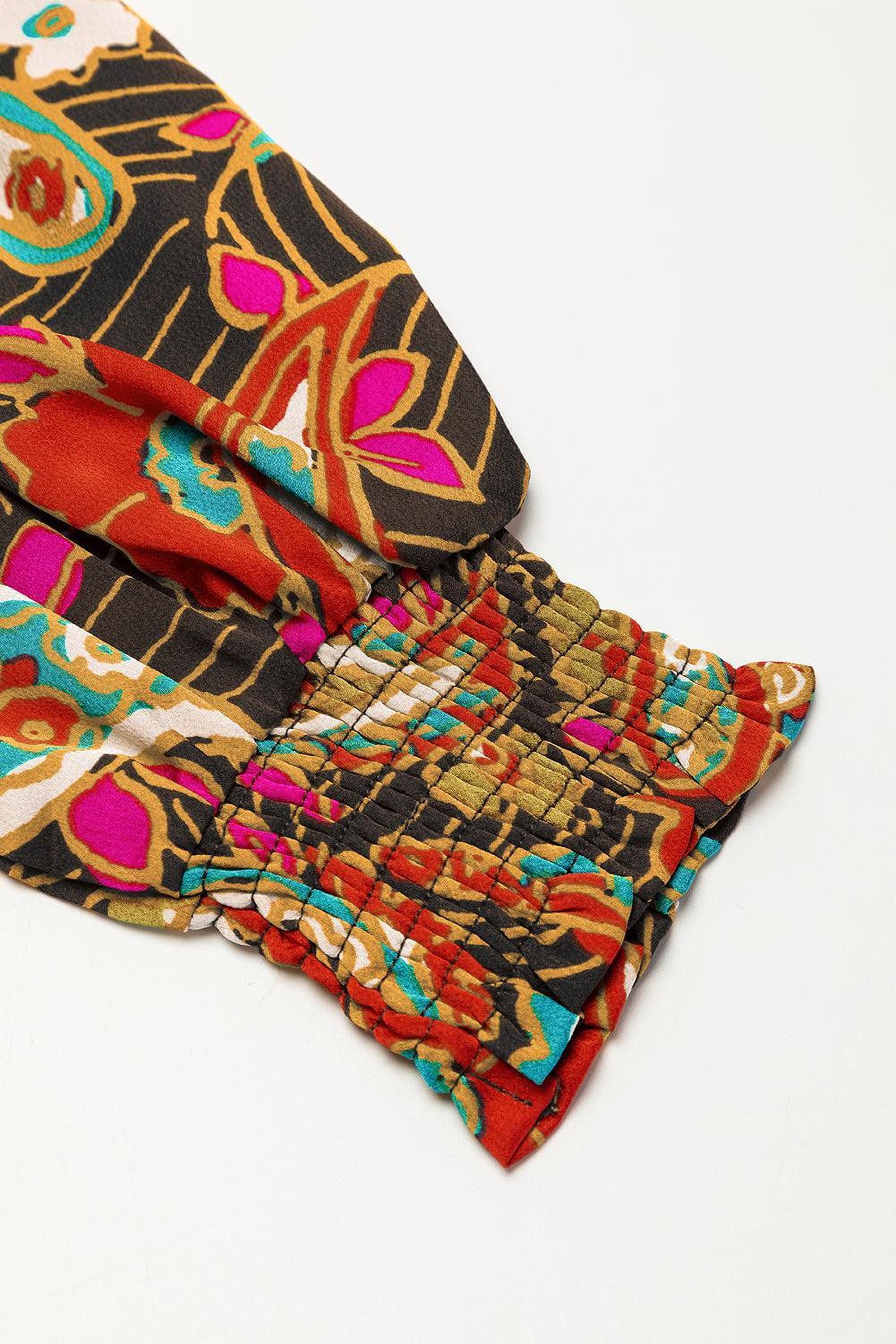 Robe midi imprimée Paisley, idéale pour un style décontracté et boho chic