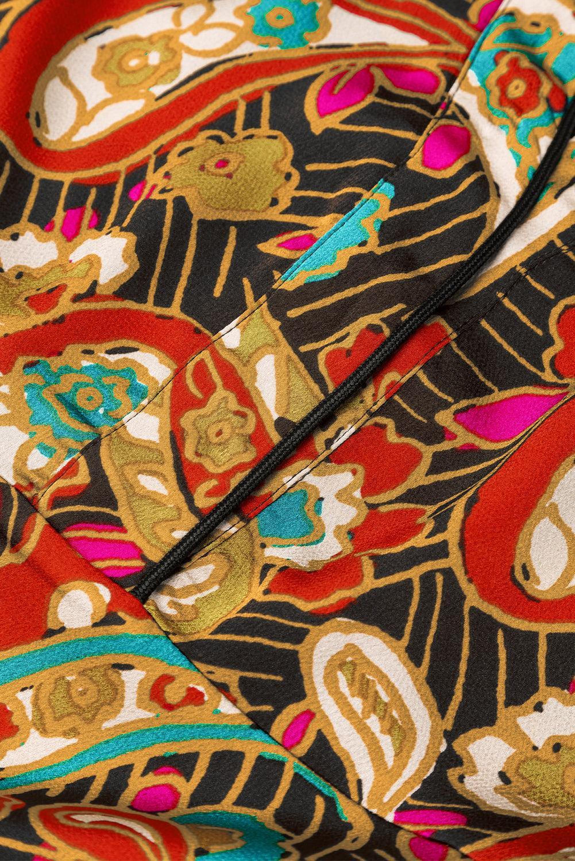 Robe midi imprimée Paisley, idéale pour un style décontracté et boho chic
