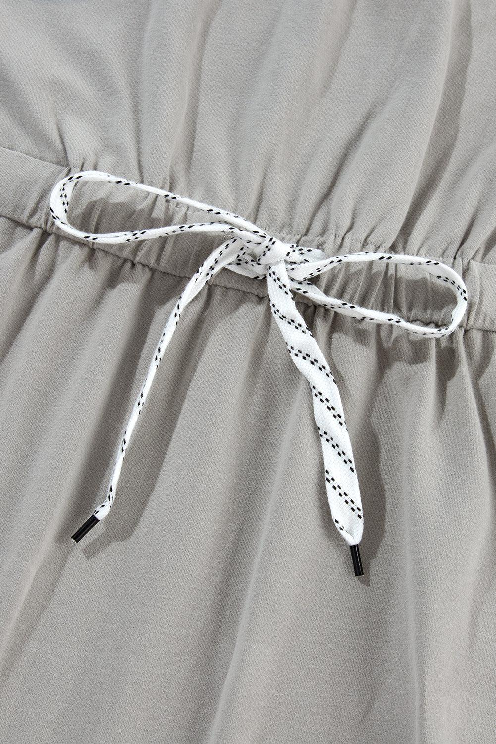 Robe mini sans manches avec cordon taille ajustable