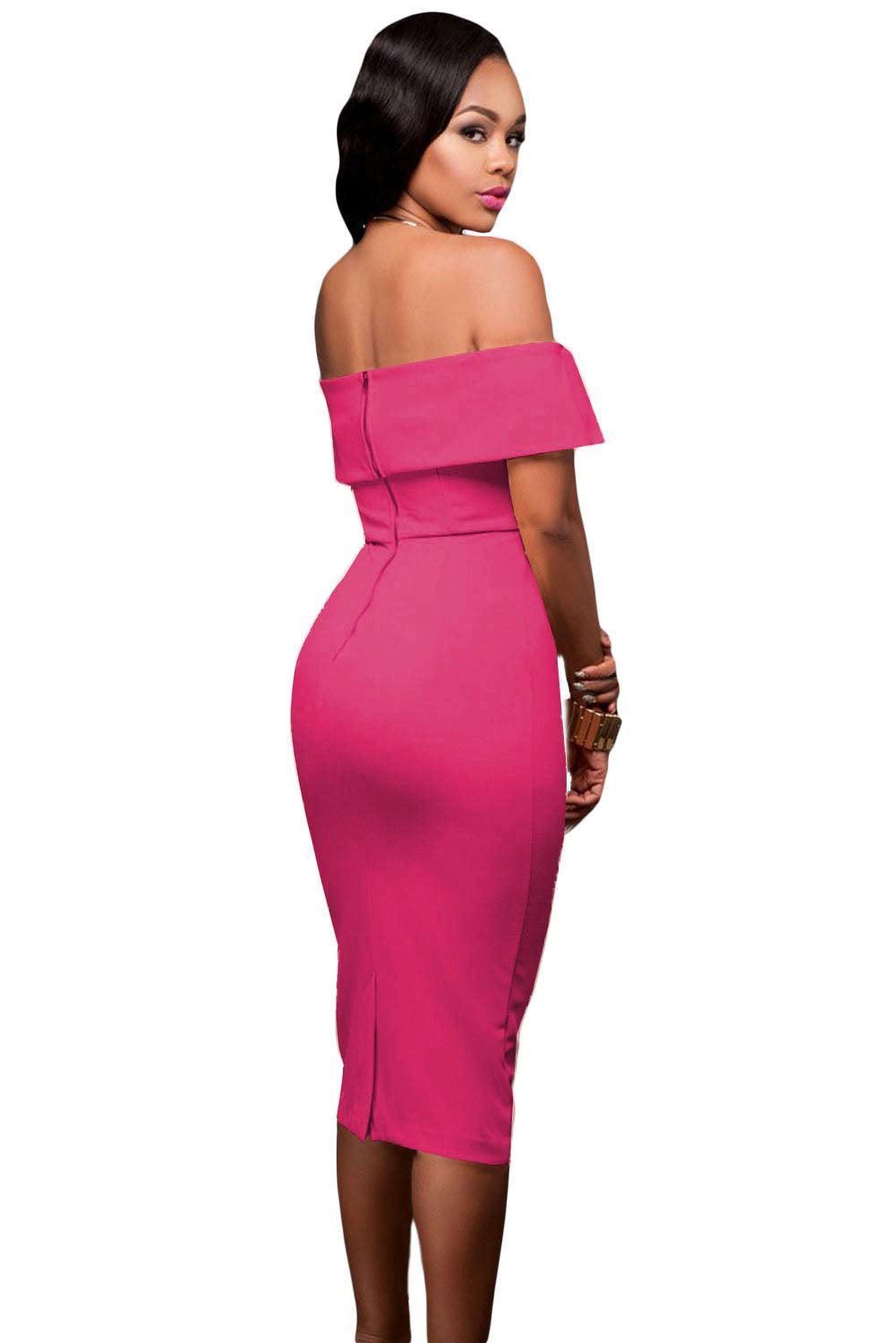 Robe midi chic à épaule dénudée, élégante et moderne