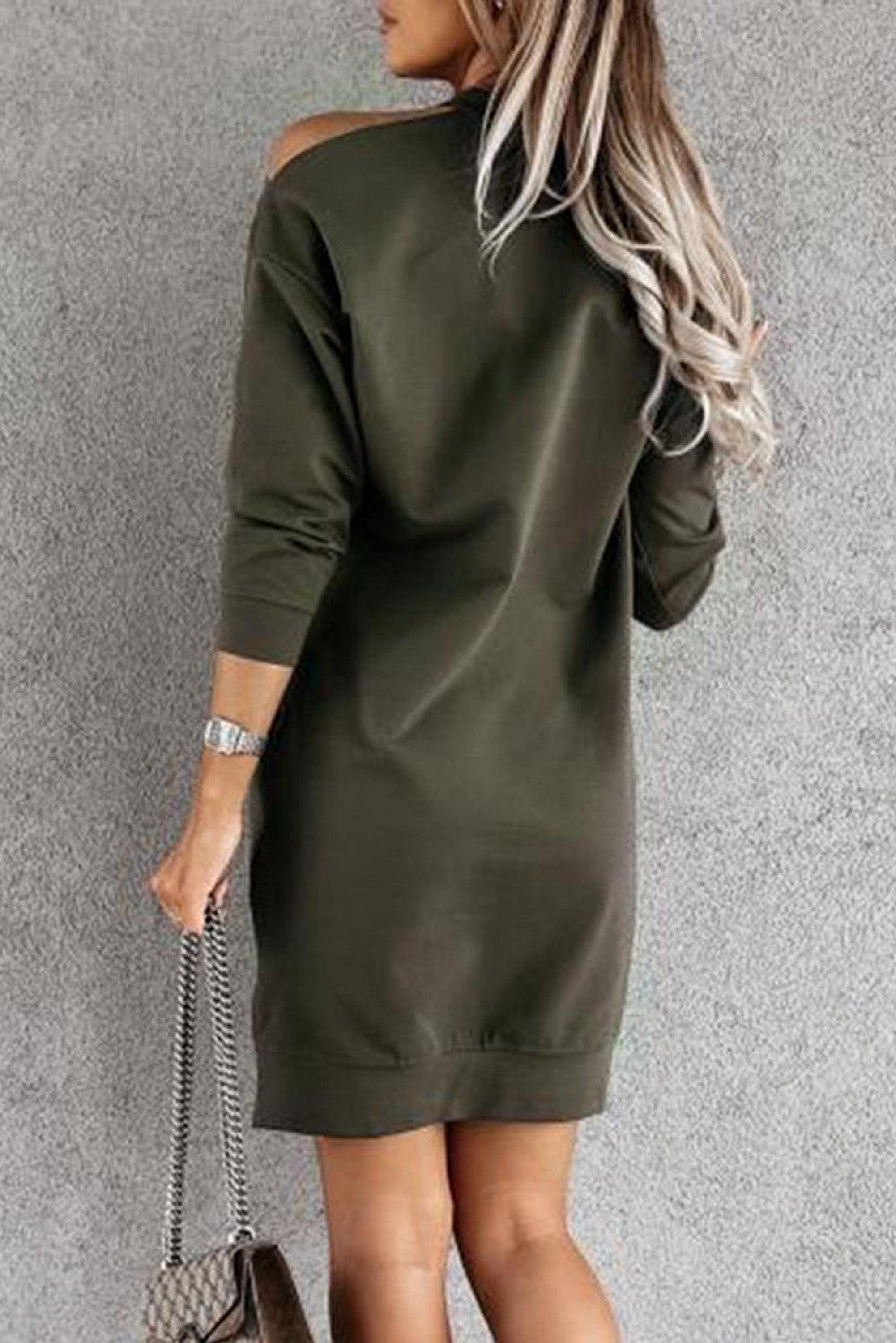 Robe élégante à épaule nue avec fentes, mode moderne