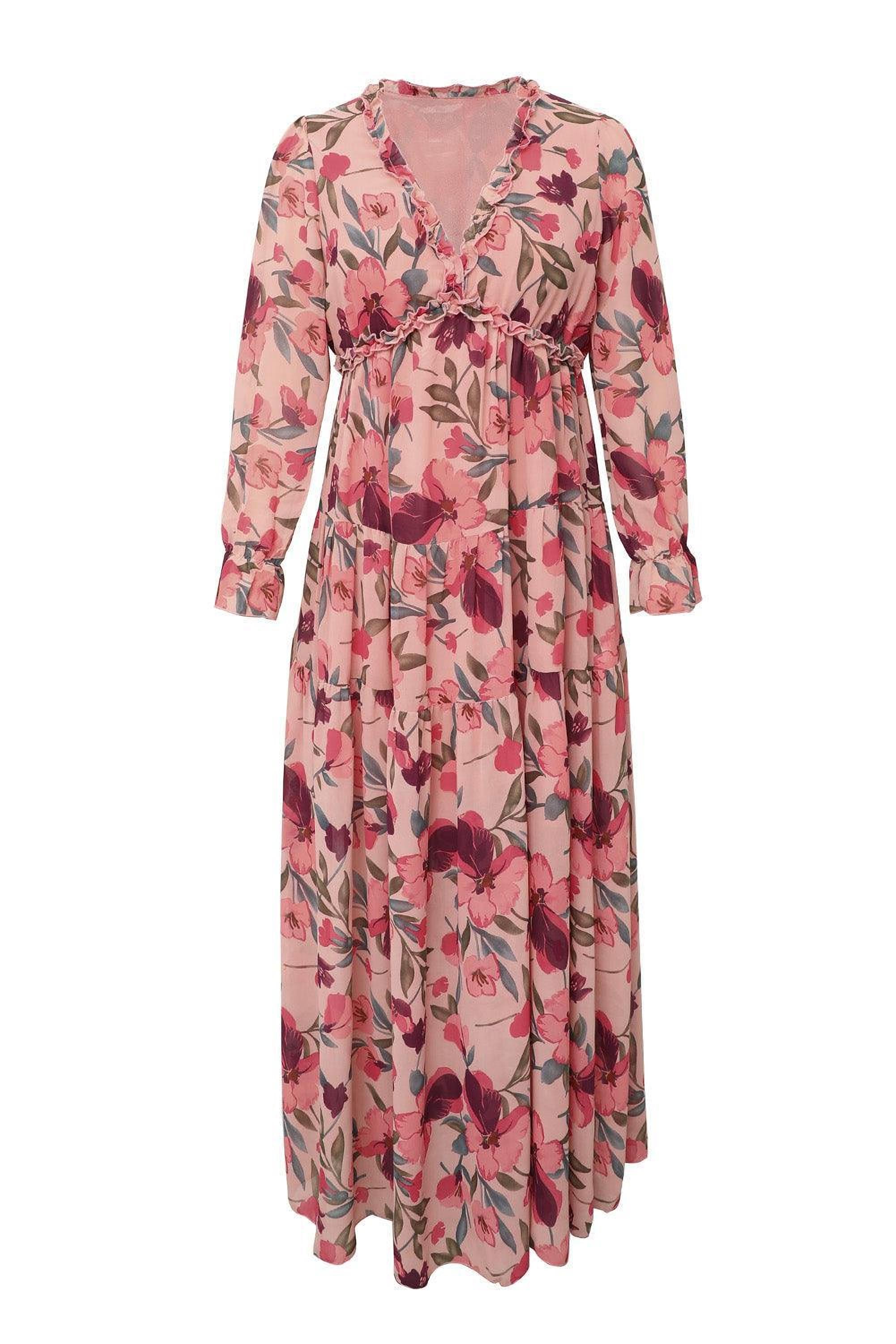 Élégance Flottante | Maxi Robe à Volants en Style Lotus