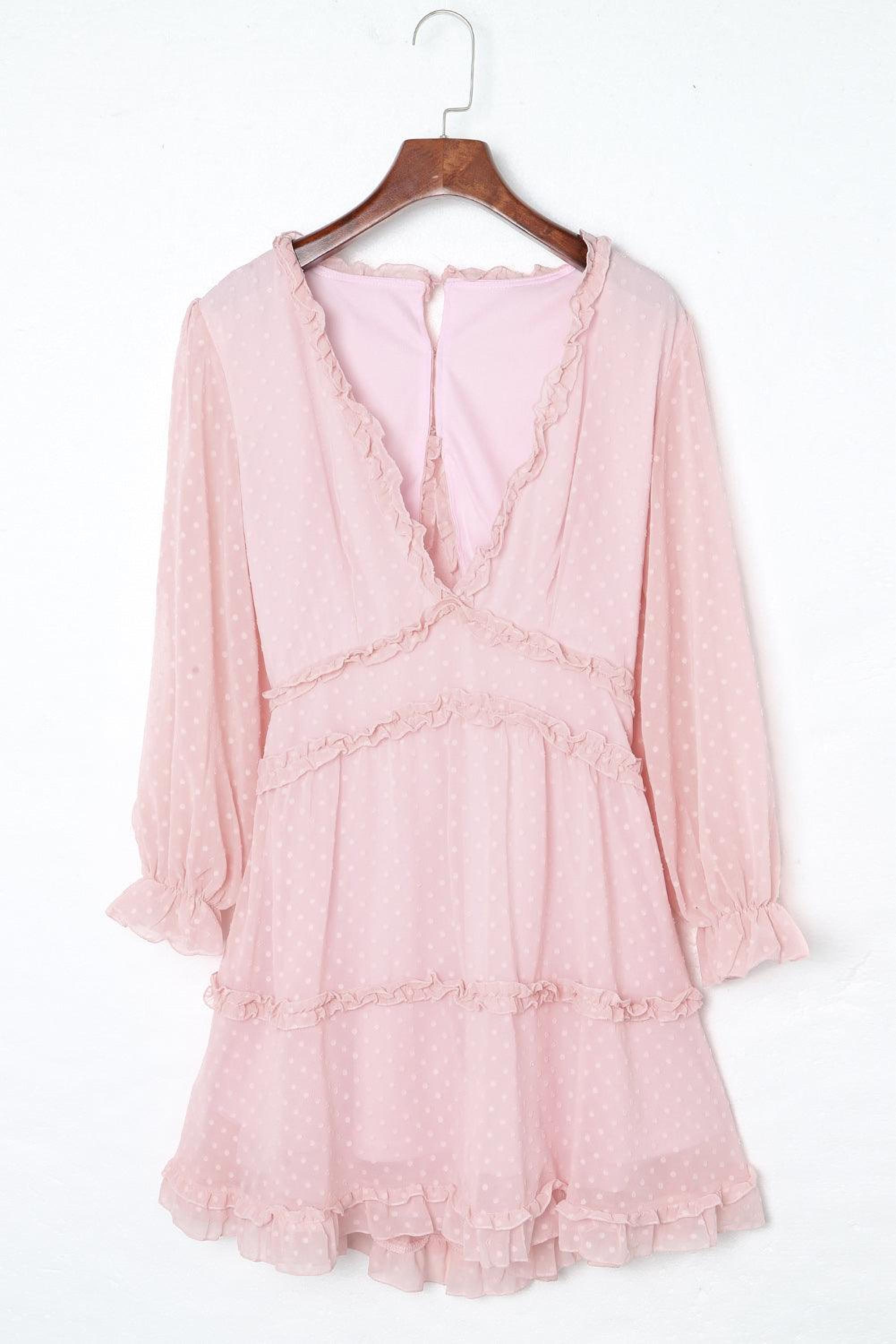 Robe à volants superposés avec dos nu