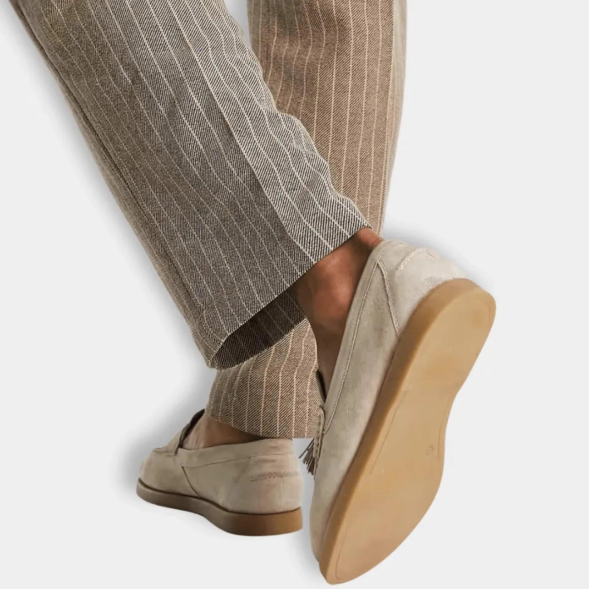 Élégance Nomade | Mocassins en Daim avec Pampilles pour Hommes