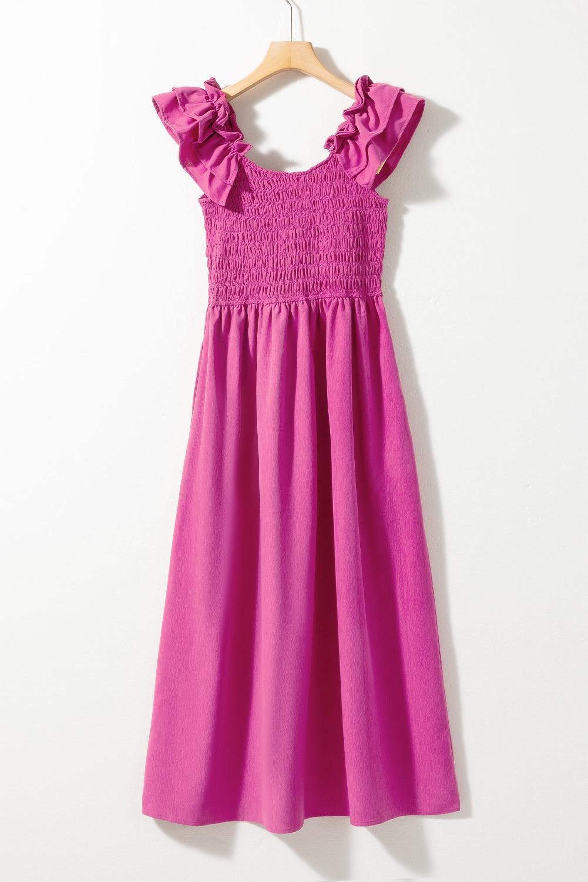 Robe maxi chic plissée avec noeuds élégants