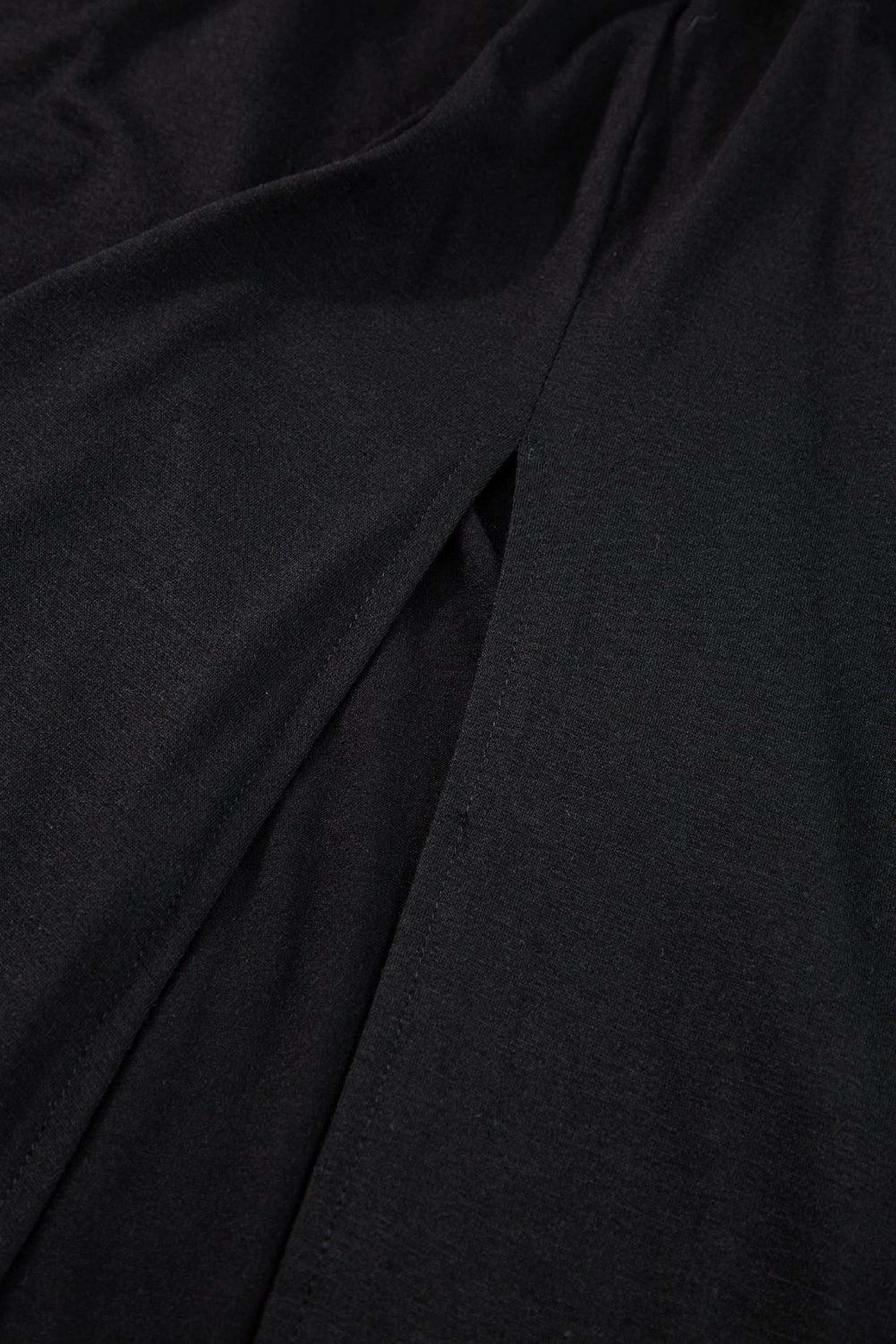 Élégance Plissée Robe | Maxi Robe à Col V et Manches Courtes