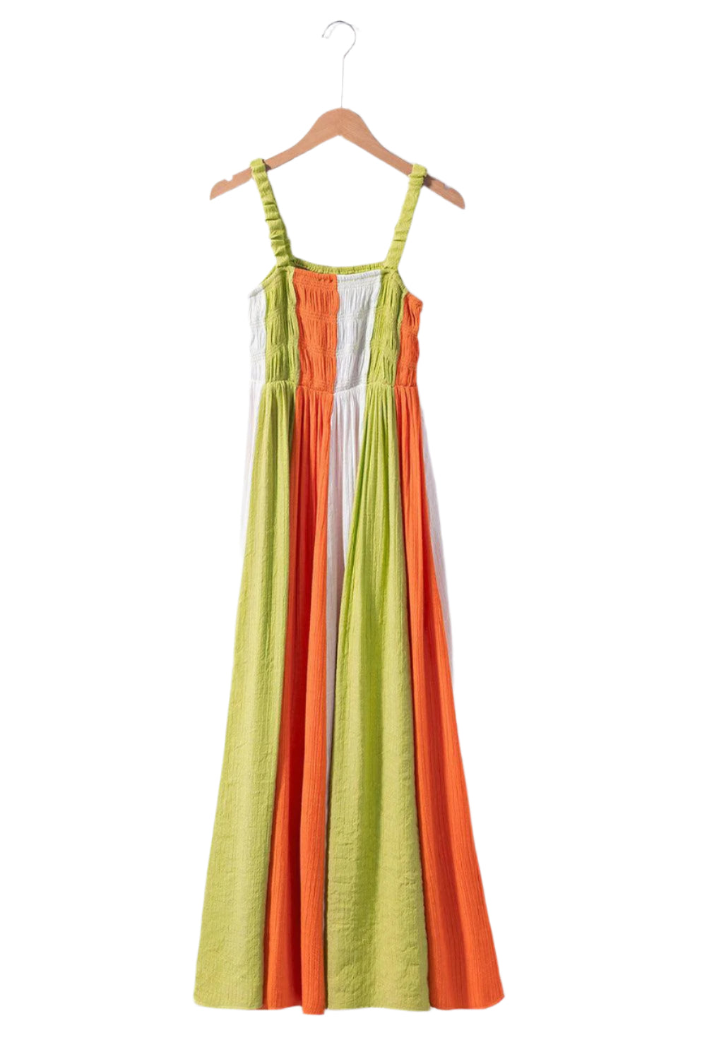 Robe maxi rayée avec taille haute pour un look élancé
