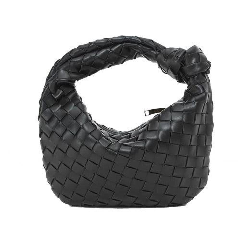 Sac à main élégant avec poignée nouée, finition tressée et fermeture zippée