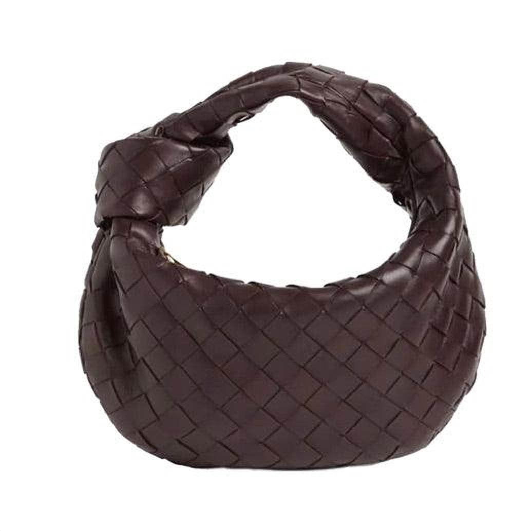 Sac à main élégant avec poignée nouée, finition tressée et fermeture zippée