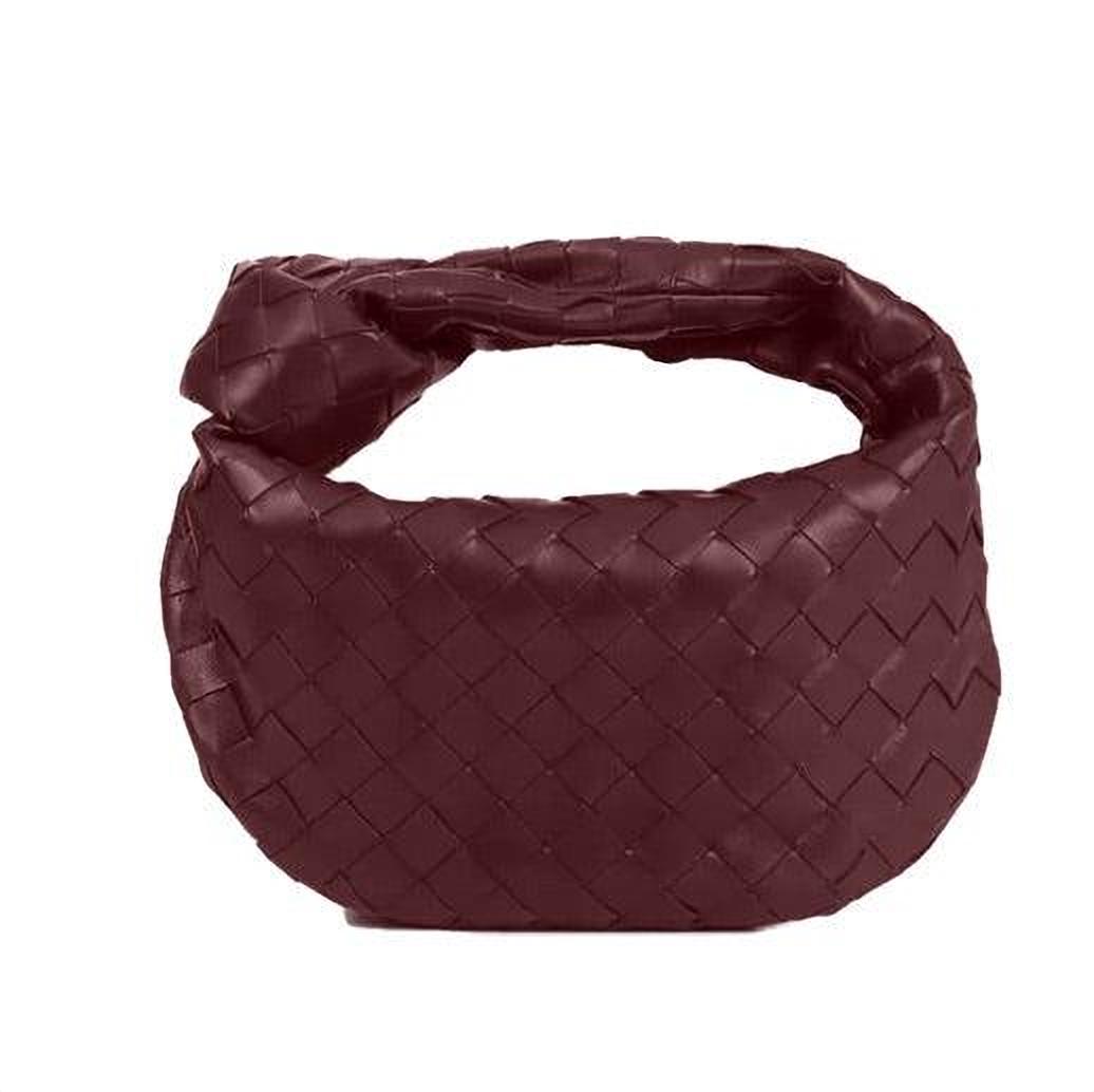 Sac à main élégant avec poignée nouée, finition tressée et fermeture zippée