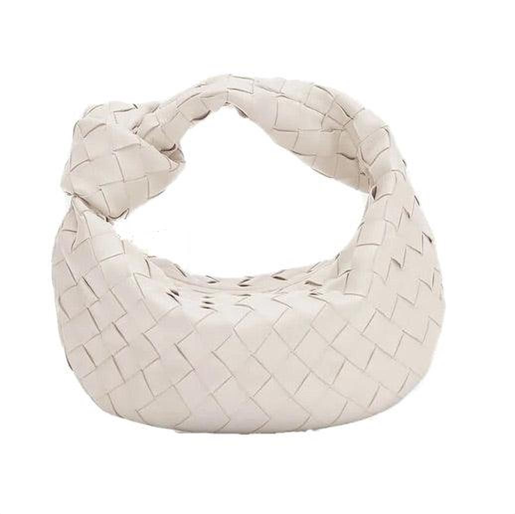 Sac à main élégant avec poignée nouée, finition tressée et fermeture zippée