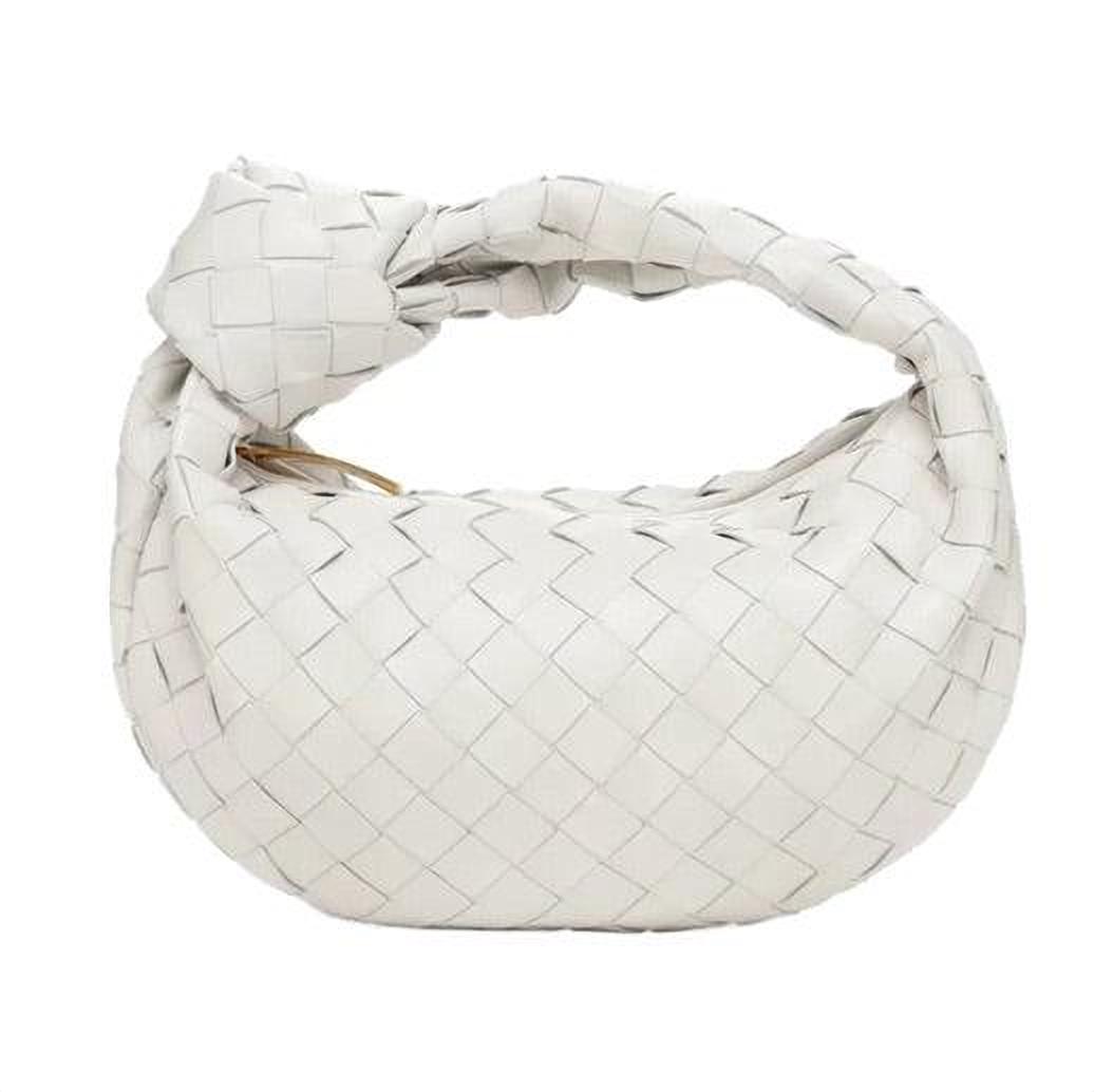 Sac à main élégant avec poignée nouée, finition tressée et fermeture zippée
