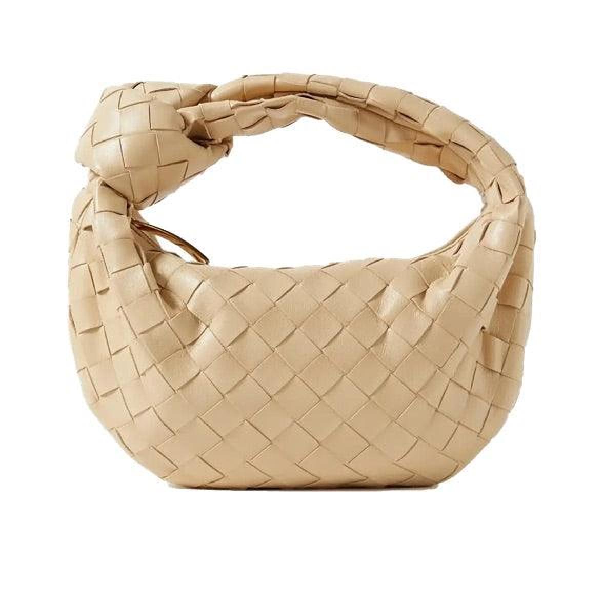 Sac à main élégant avec poignée nouée, finition tressée et fermeture zippée