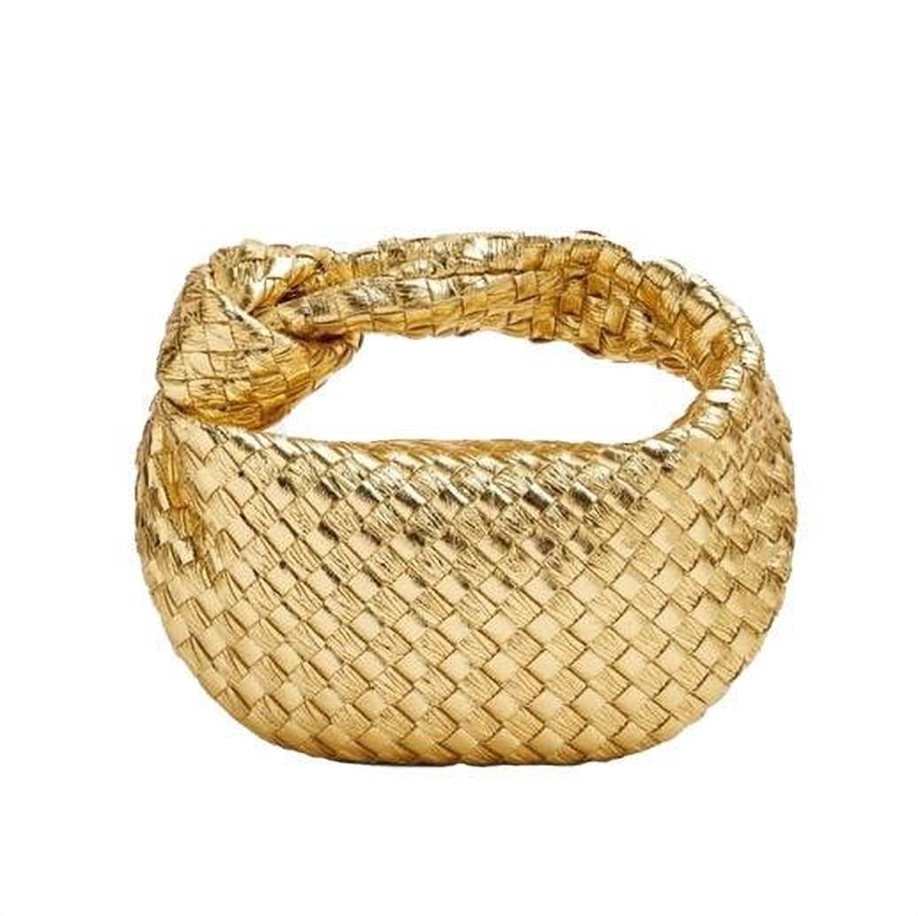 Sac à main élégant avec poignée nouée, finition tressée et fermeture zippée