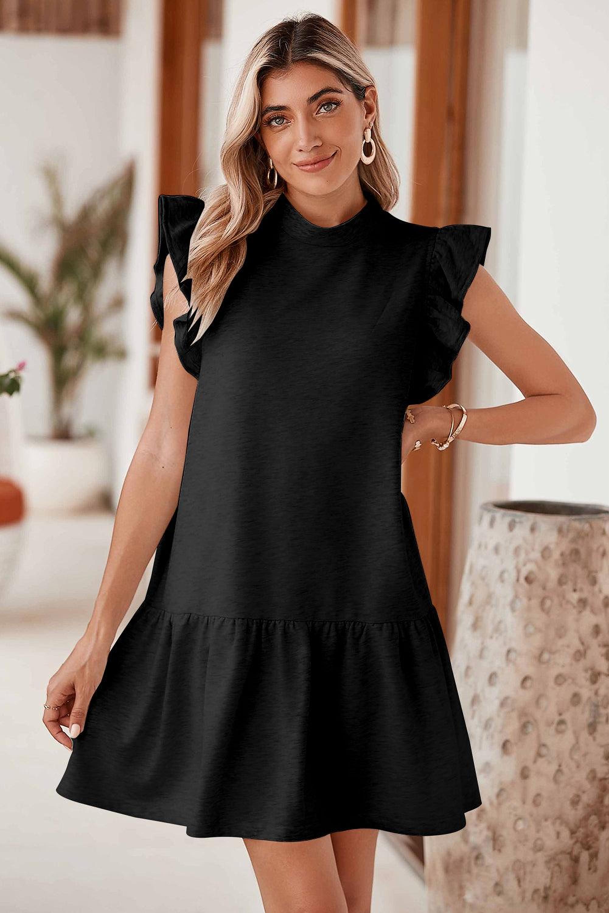 Robe droite élégante avec encolure bateau