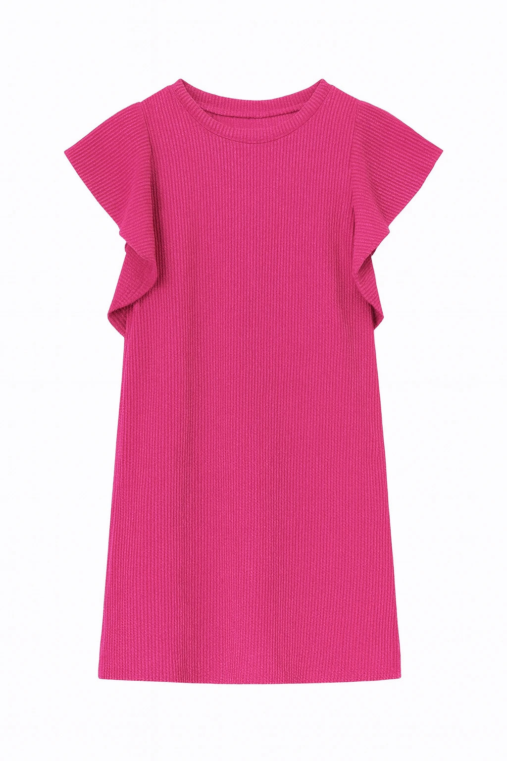 Élégante Papillon Ruché | Mini Robe Texturée à Manches Papillon