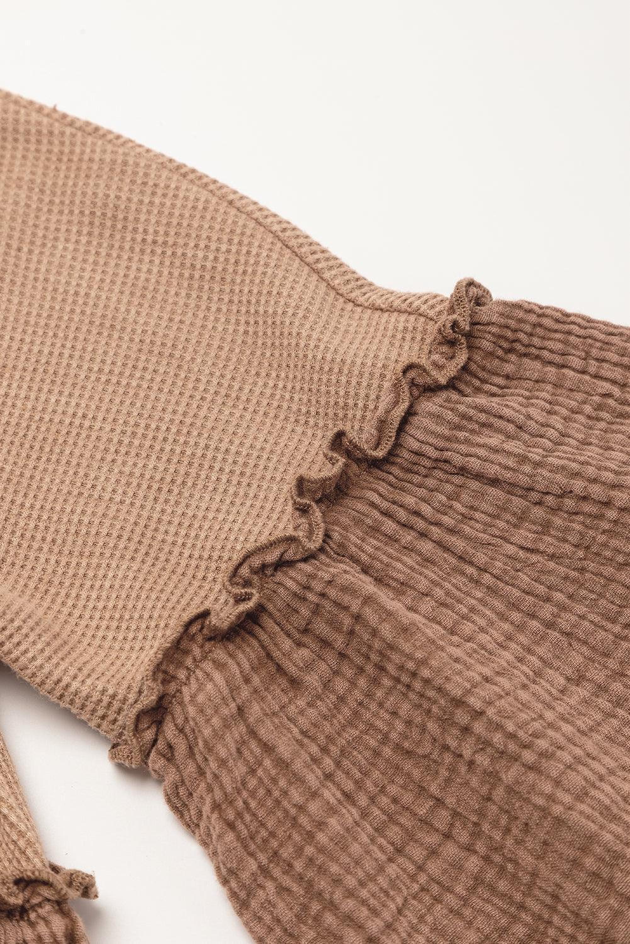 Robe patchwork en crêpe avec franges élégantes