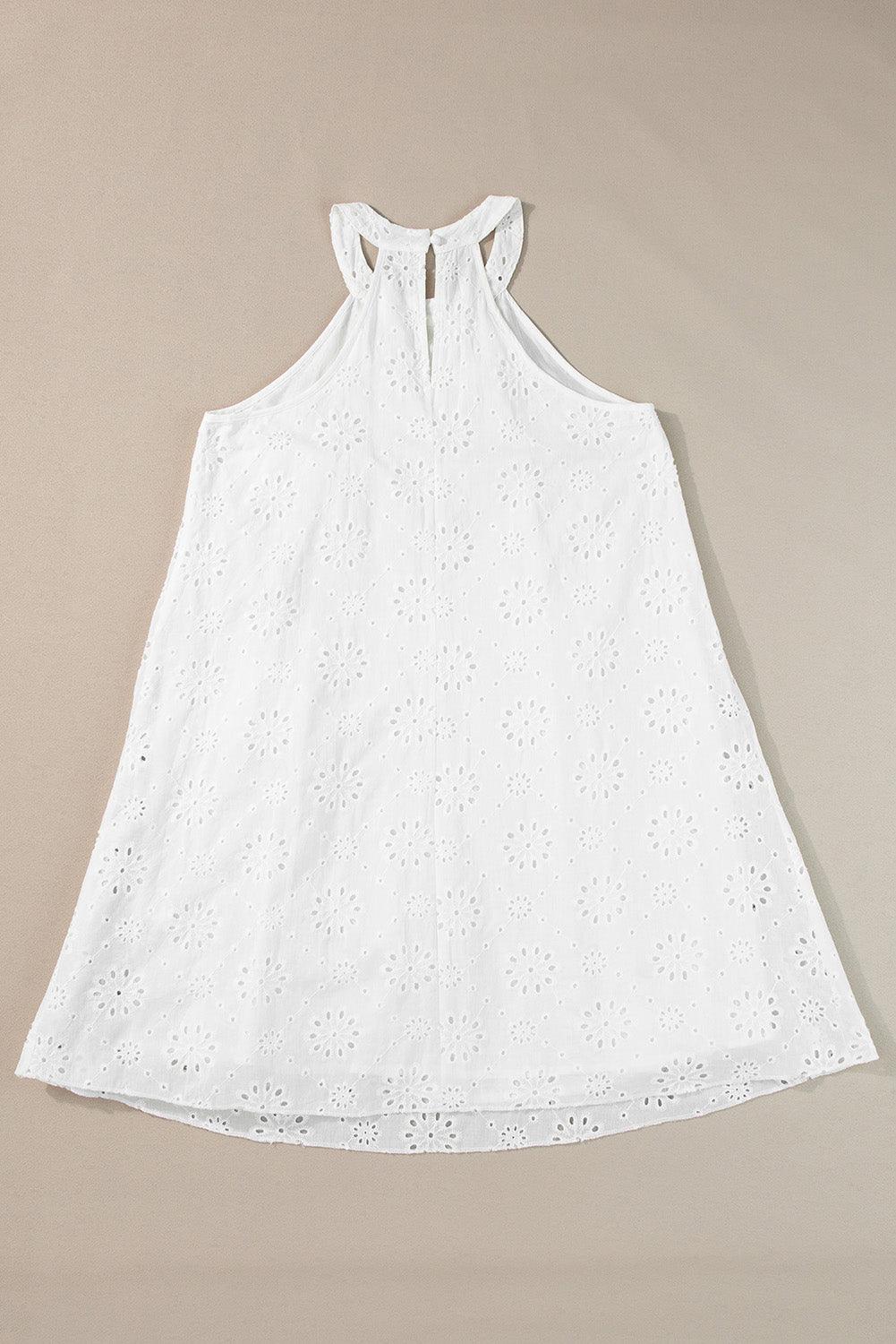 Robe bohème avec un motif d'œillets, style halter sans manches