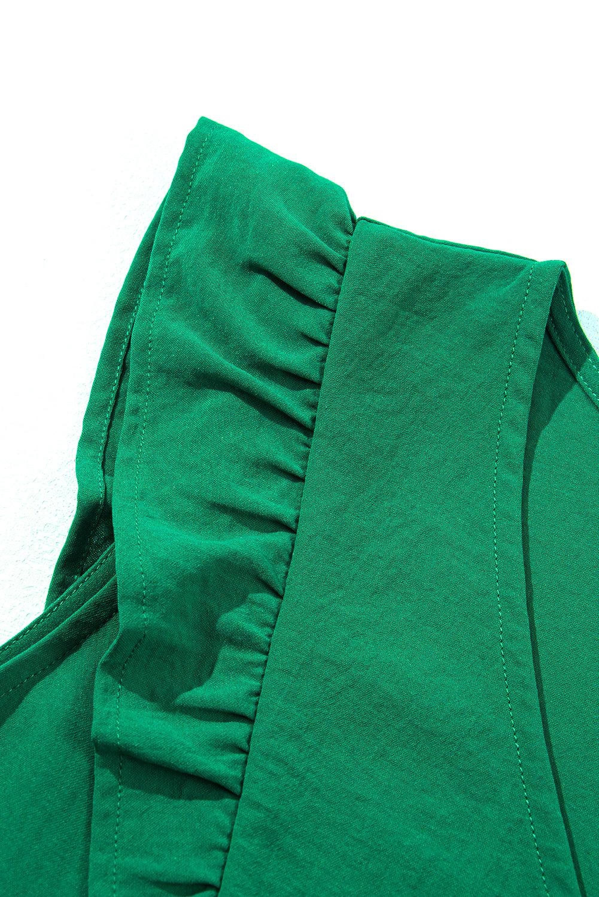 Mini-robe élégante à volants avec encolure en V
