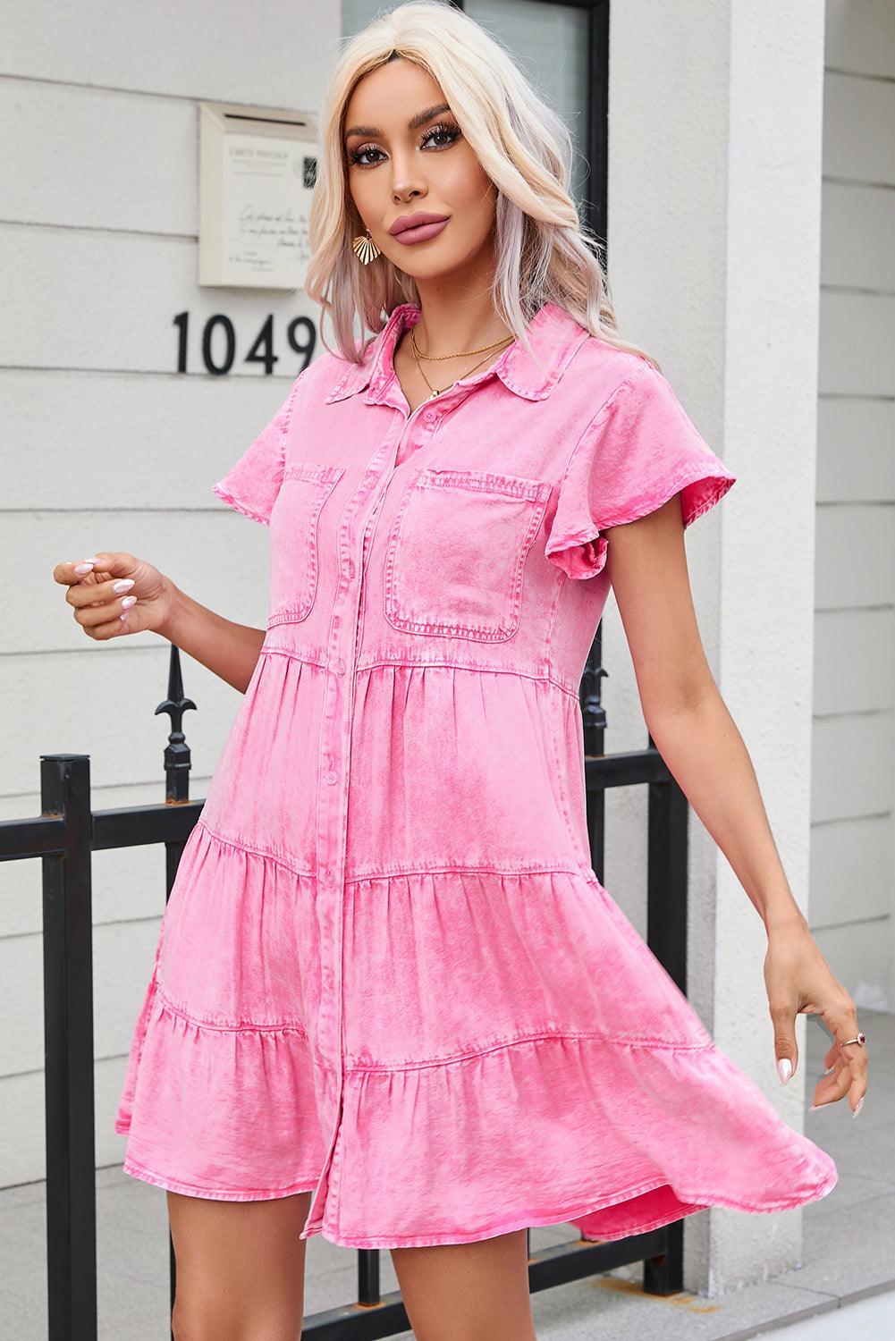 Robe élégante en denim avec un style minéral lavé