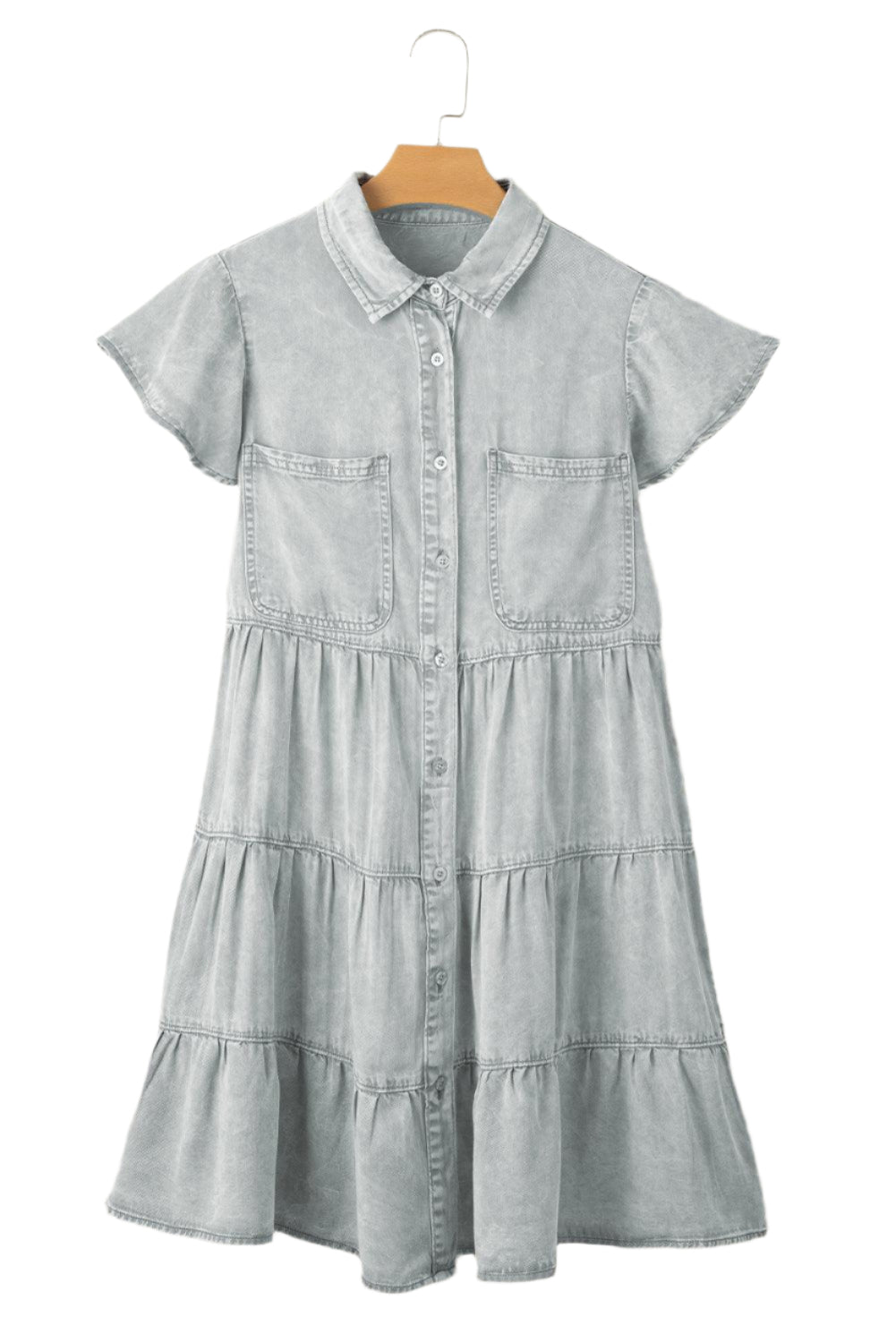 Robe élégante en denim avec un style minéral lavé