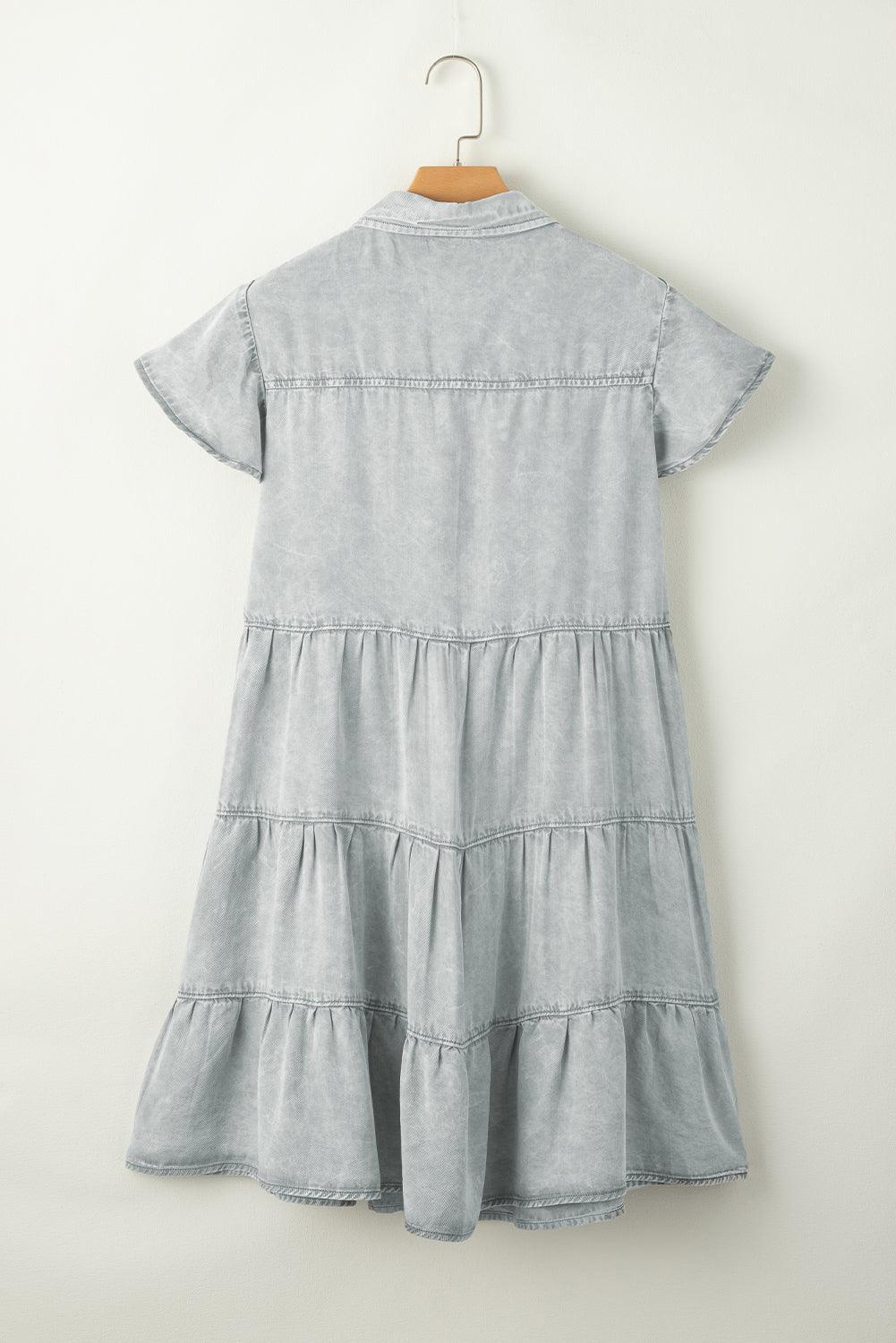 Robe élégante en denim avec un style minéral lavé