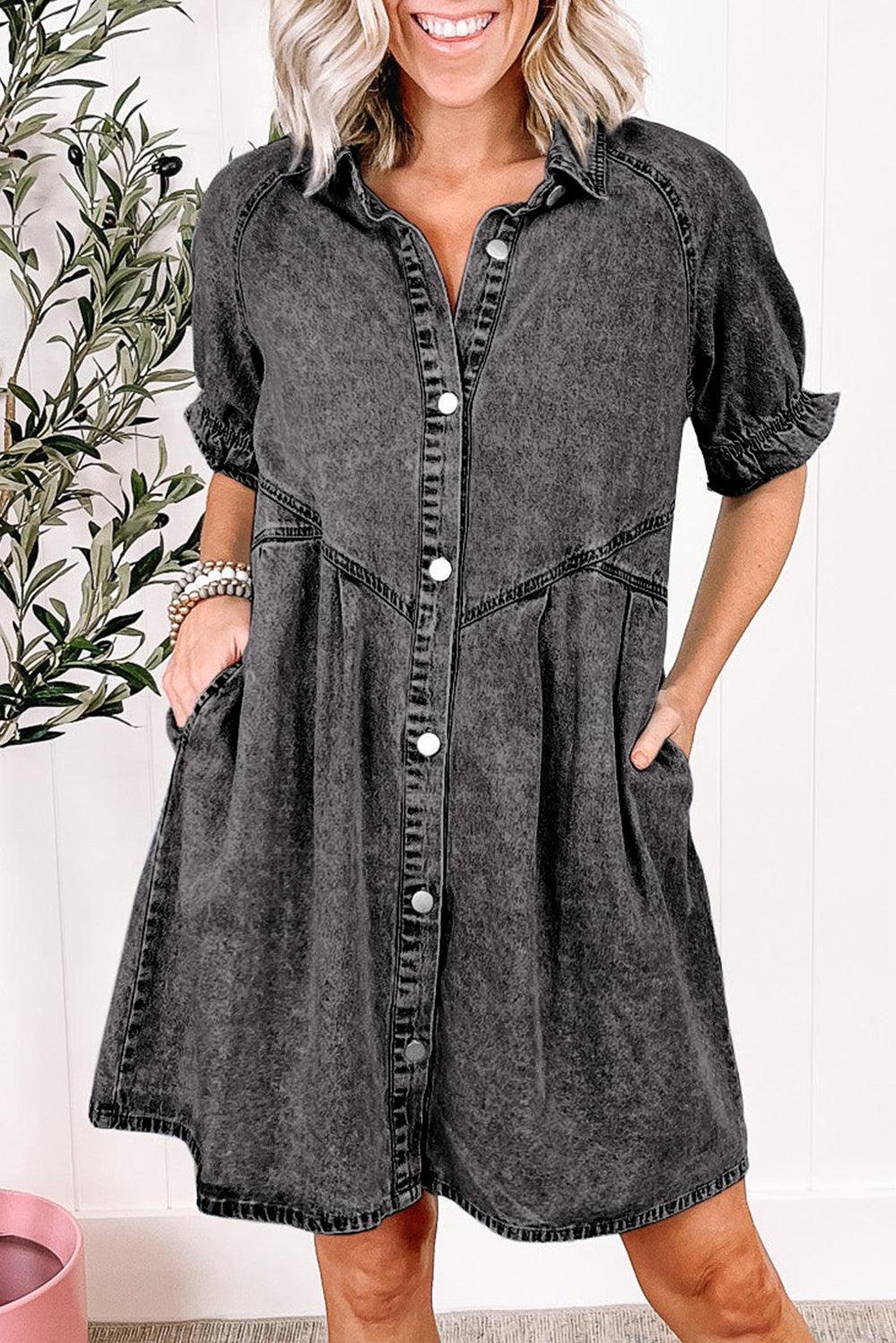 Robe en denim lavé pour un look décontracté et tendance