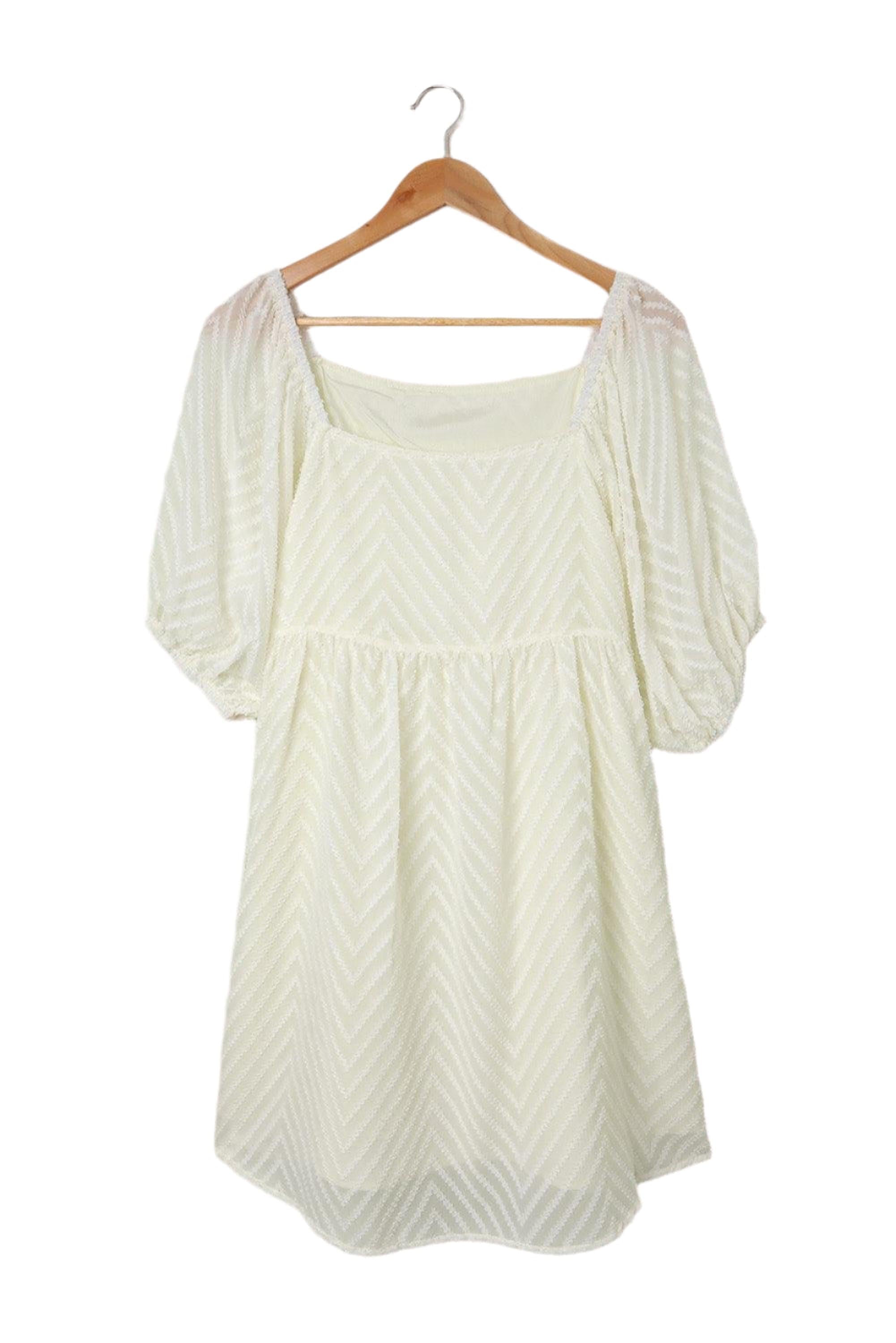 Mini robe style babydoll avec manches bouffantes