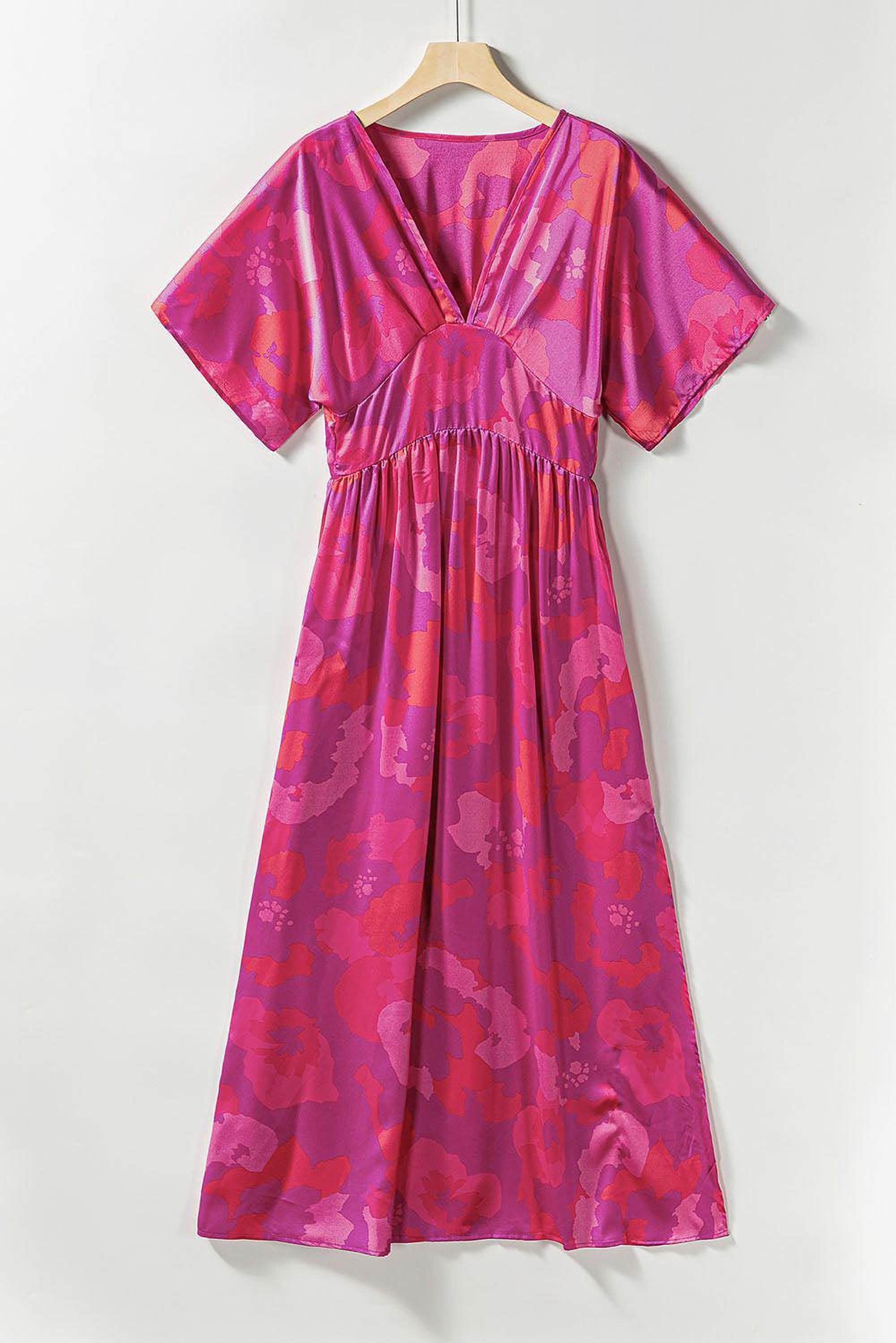 Maxi robe à imprimé floral avec décolleté en V