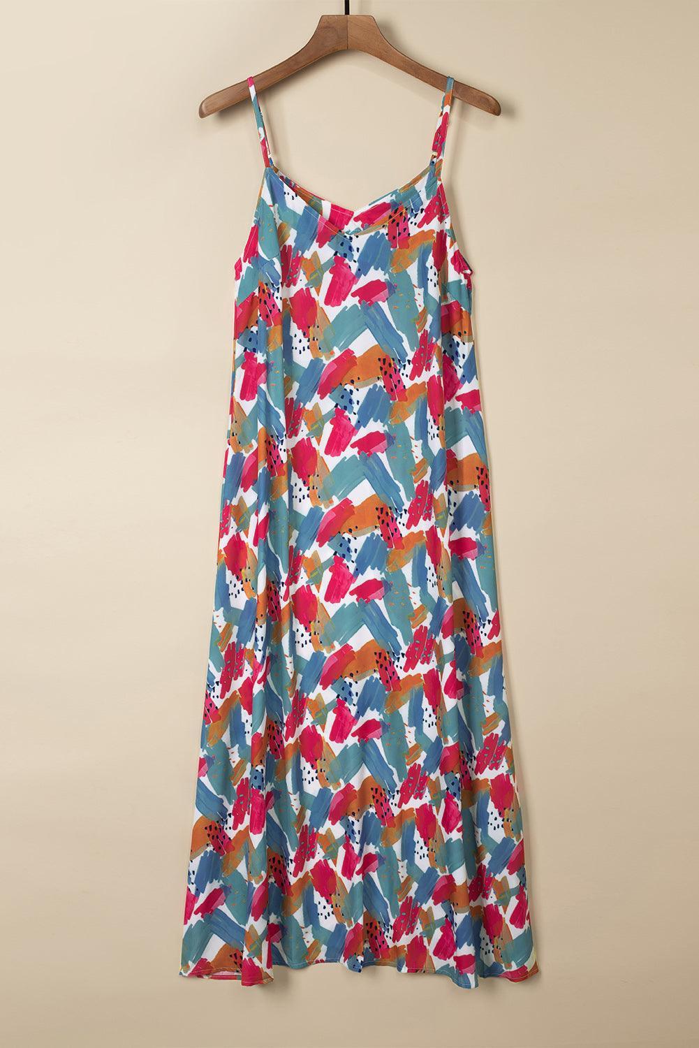 Maxi-robe élégante avec bretelles spaghetti