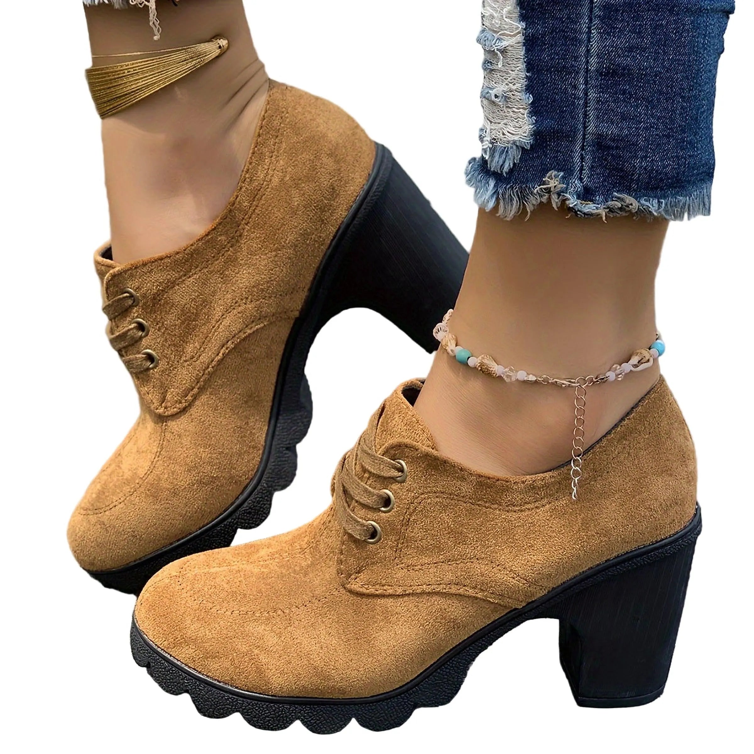 Vintage Chic | Bottines Retro Confortables avec Talon Bloc